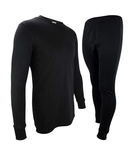 Mens Thermal Underwear Set | Fleece Lined Top & Long Johns Set