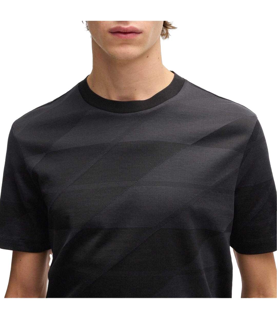 T-shirt Style Deux Tons C-thompson Homme Noir Boss-4