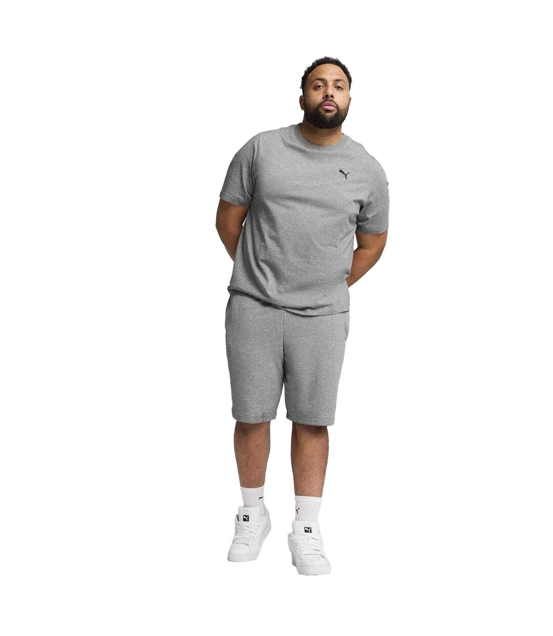 Mens Small Logo Regular T-shirt Medium Grey Puma-4