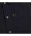 Mens Plain Twill Overshirt Black Fred Perry-4