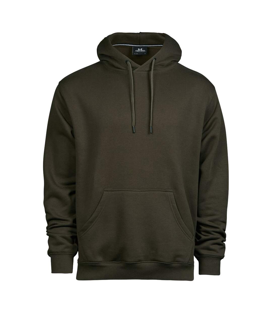 Sweat À Capuche Homme Vert Kaki Foncé Tee Jays-1