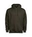 Sweat À Capuche Homme Vert Kaki Foncé Tee Jays-1