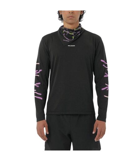 T-shirt Manches Longues Motif/style Imprimé Graphique Core Homme Noir Salomon
