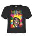 Womens/ladies Geo Crown Notorious Big Crop Top Charcoal Amplified-1