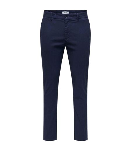 Pantalon Motif/style Uni Homme Bleu Marine Foncé Only