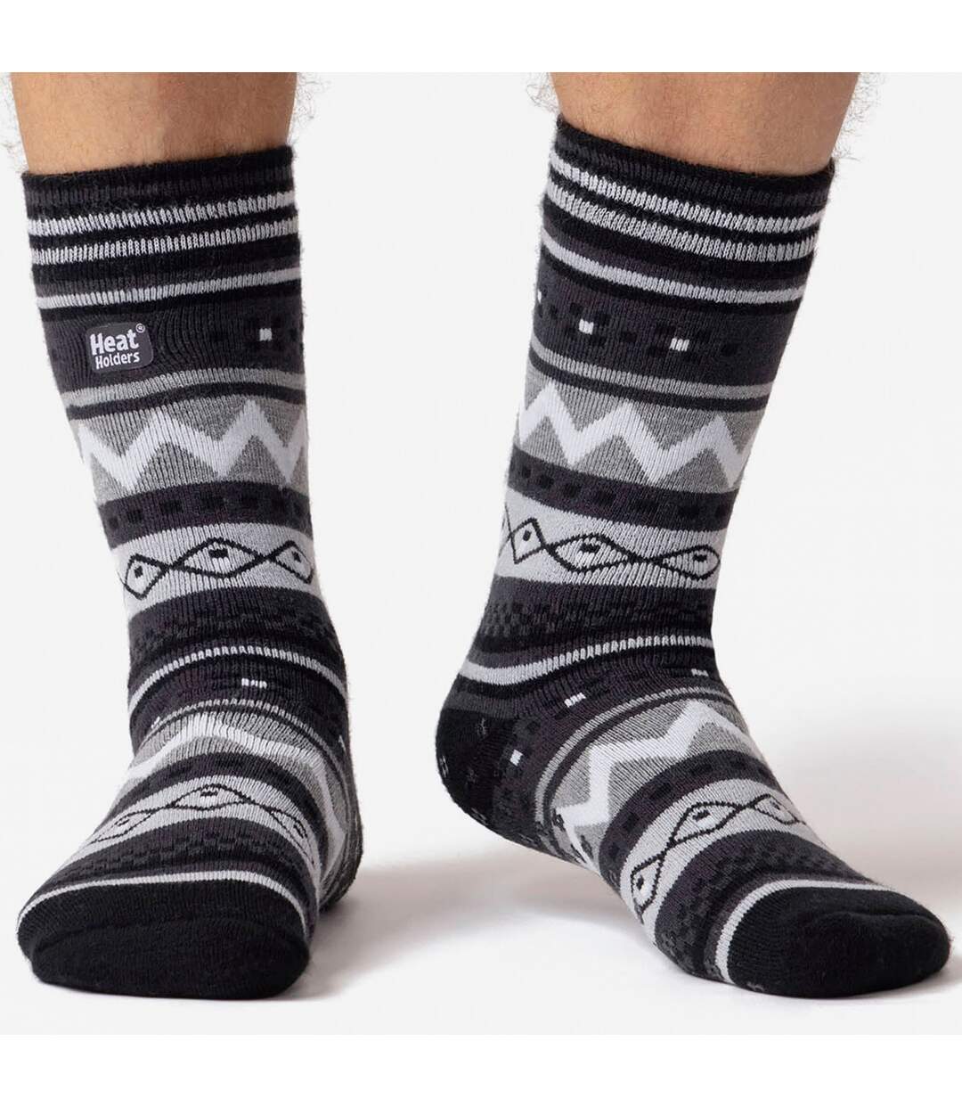 2 Pairs Mens Thermal Slipper Socks 2.6 TOG Non Slip Double Layer Warm Socks-5