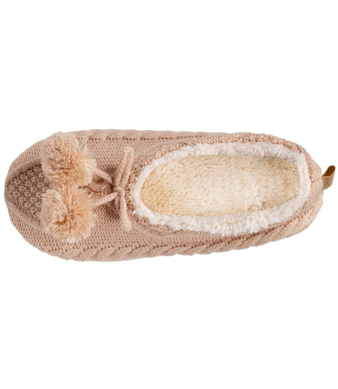 Isotoner Chaussettes d'intérieur femme ultra confortables, semelle en suédine avec picots antidérapants-3