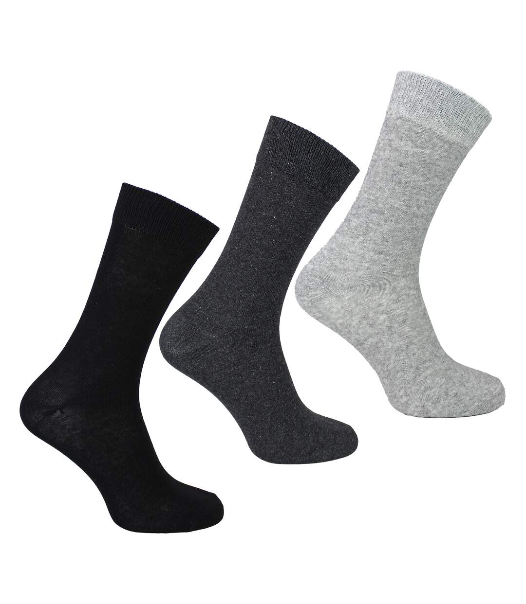 7 Pack Mens Classic Suit Socks - Soft Breathable Plain Dress Socks-3