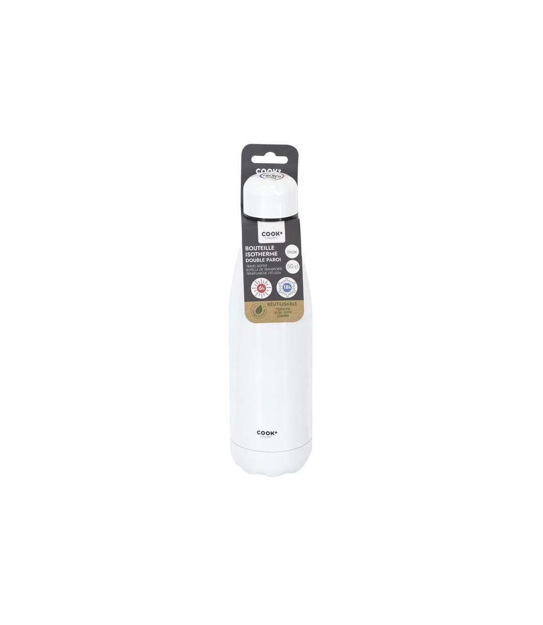 Bouteille Isotherme Transport 50cl Blanc-4