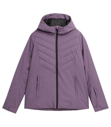 Womens/ladies Aw23tjacf122 Quilted Ski Jacket Dark Purple 4F