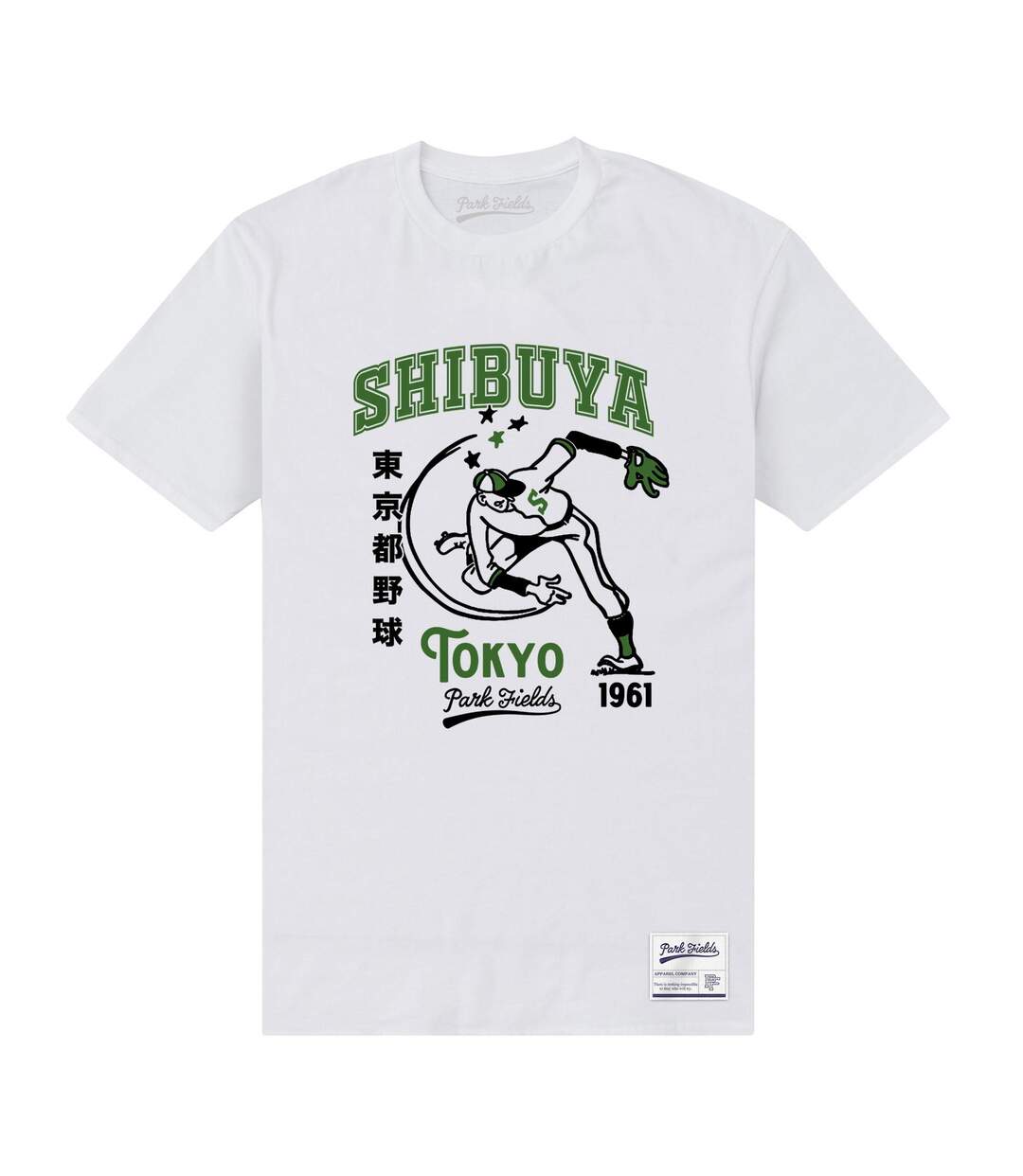 T-shirt shibuya adulte blanc Park Fields-1