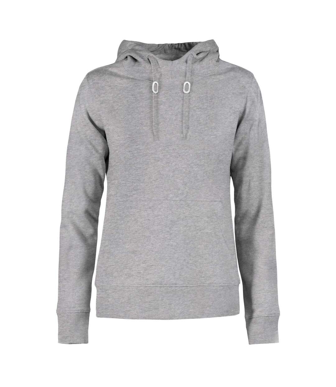 Womens/ladies Fastpitch Hoodie Grey Melange Printer-1