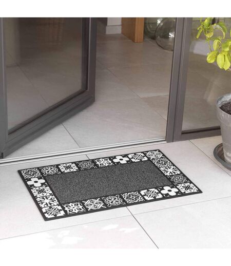 Tapis d'Entrée Déco Carociment 45x75cm Gris