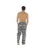 Mens checked lounge pants black Foxbury