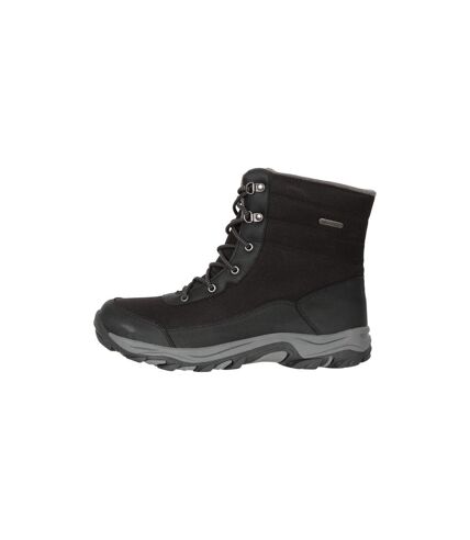 Mens ohio fleece lined snow boots jet black Mountain Warehouse