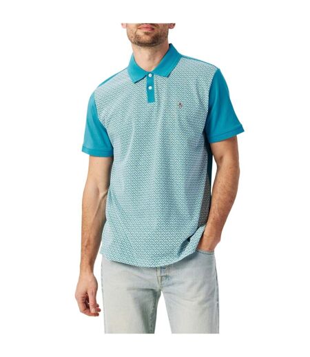 Polo Manches Courtes Motif/style Géométrique Homme Bleu Original Penguin