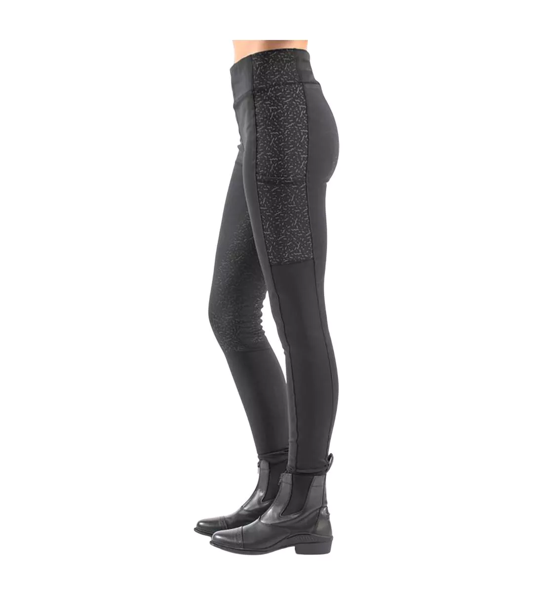 Collant D´équitation Style Réfléchissant Hatfield Femme Noir Whitaker-2