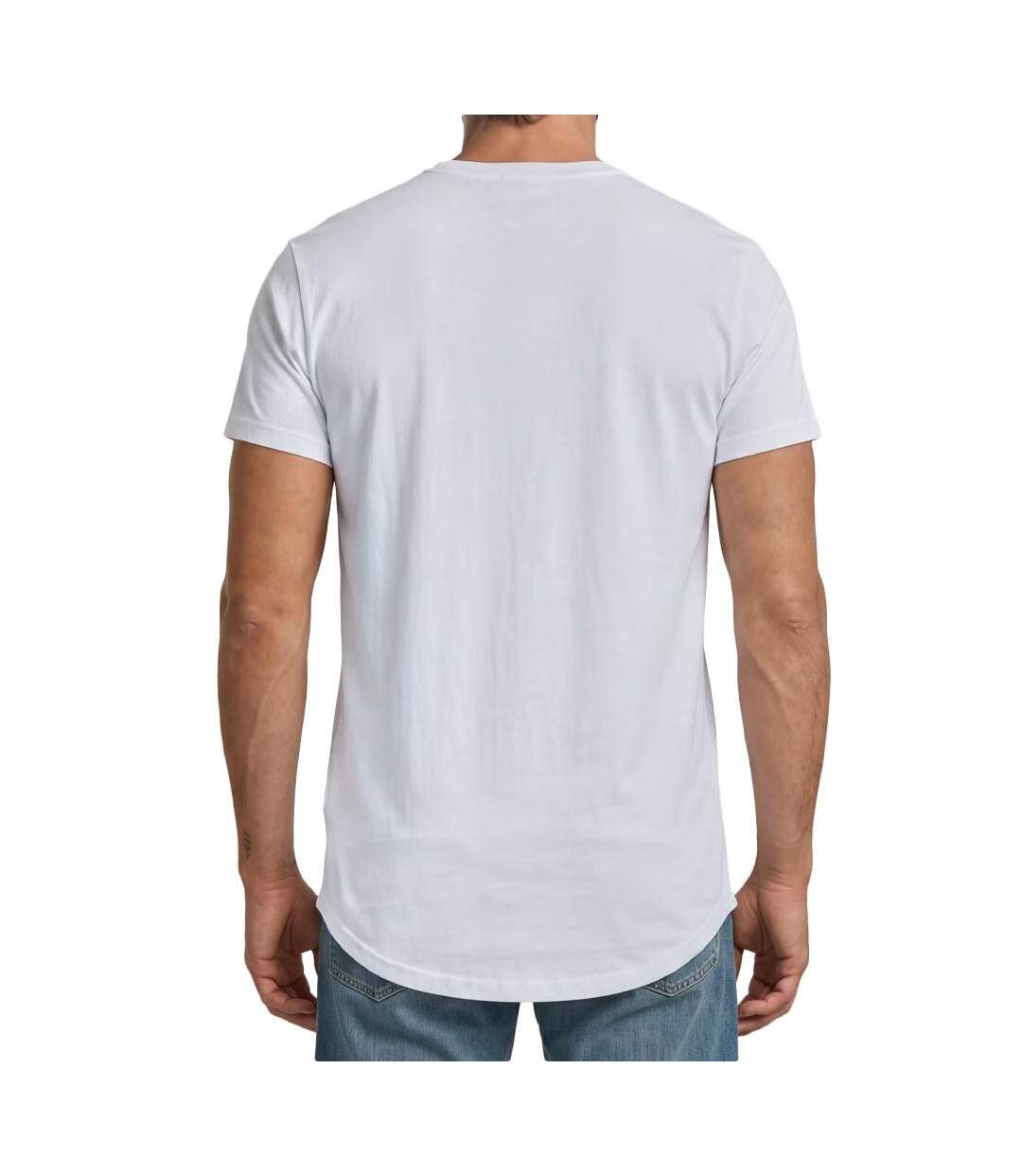 T-Shirt blanc homme g-star raw logo-2