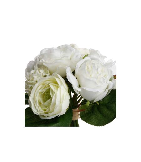 Bouquet de Fleurs Mélange Composé 31cm Blanc