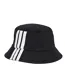 Mens 3s 3 Stripes Cotton Blend Bucket Hat Black Adidas-2
