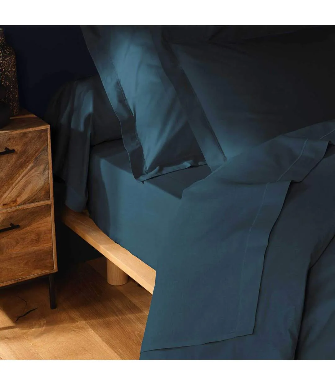 Drap Housse Lina 180x200cm Bleu-3
