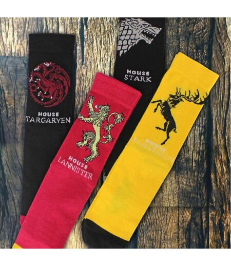 Mens 4 Pack Novelty Game Of Thrones Houses Socks