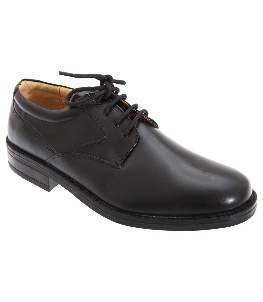 Chaussures de ville en cuir homme noir Roamers