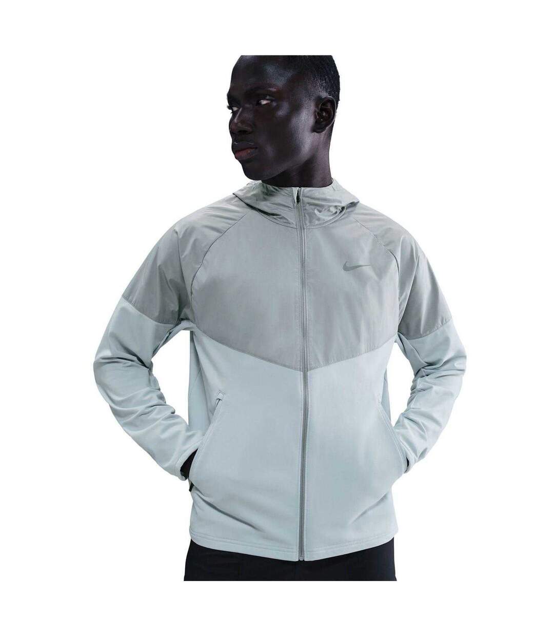 Mens Miler Running Hooded Jacket Platinum Nike-3