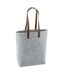 Tote bag premium taille unique gris chiné / marron clair Bagbase