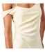 Robe Mi-longue Bretelles Fines Valeska Femme Crème Edited-4