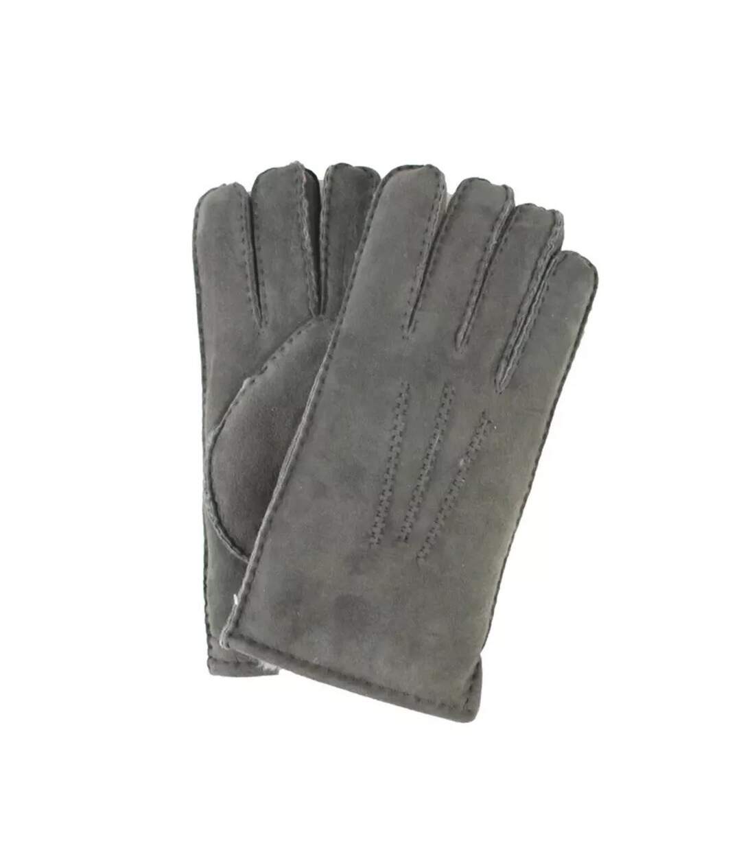 Mens msg/sp sheepskin 3 point stitch gloves grey Eastern Counties Leather-1