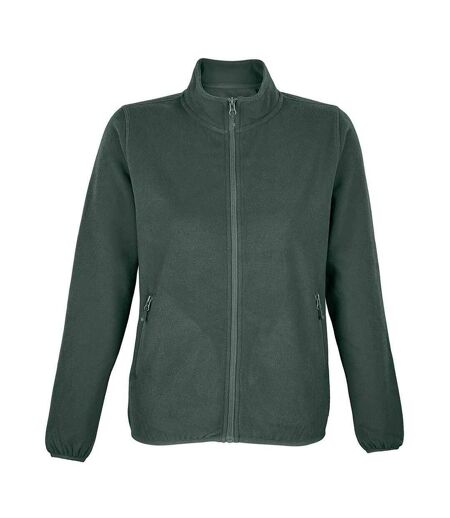 SOLS Womens/Ladies Factor Microfleece Recycled Fleece Jacket (Forest Green)