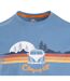 Mens cromer t-shirt denim blue Trespass-3