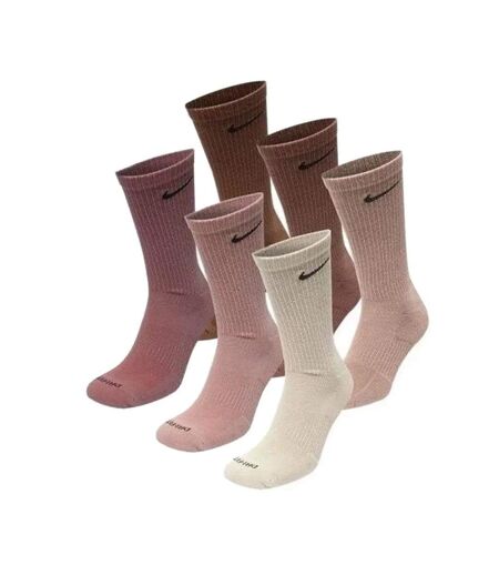 6x paires de chaussettes beige/rose homme nike everyday - 42/46