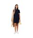 Womens/ladies Petit Pique Polo Shirt Dress Blue Lacoste-1