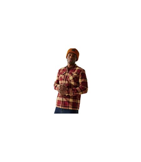 Veste Chemise Motif/style À Carreaux Spennith Homme Pourpre Foncé Vanille Clair Regatta