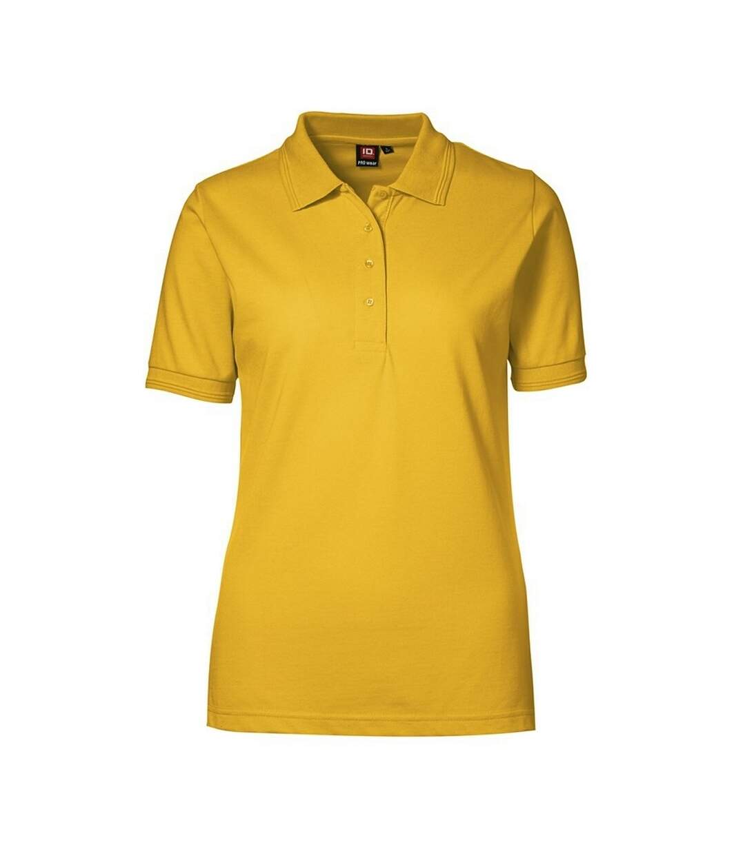 Polo uni femmes jaune ID