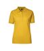 ID Womens/Ladies Pro Wear Short Sleeve Regular Fitting Classic Polo Shirt (Yellow)