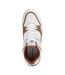 Mens Court Cage Leather Trainers White Brown Lacoste-3