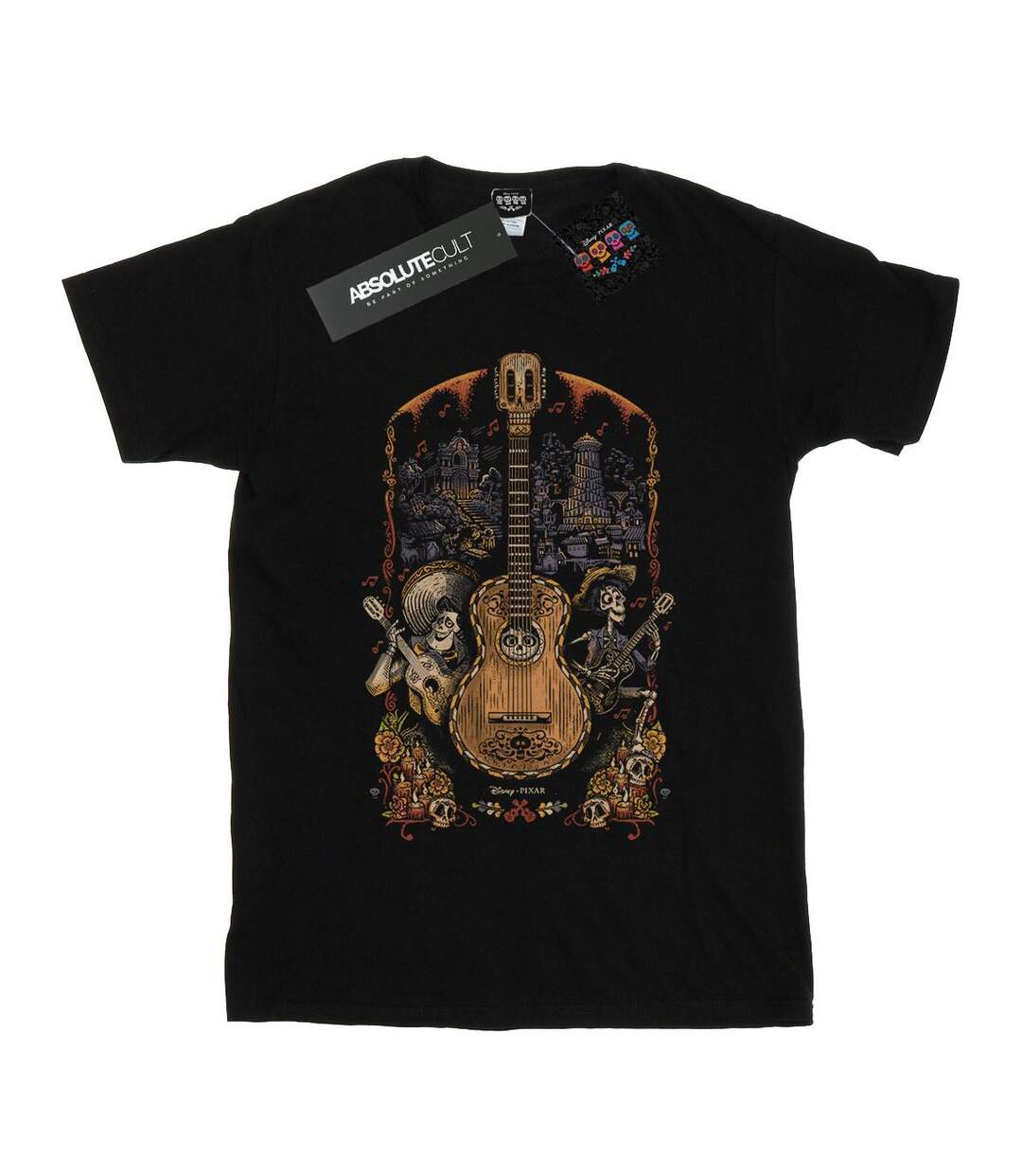 Disney - T-shirt COCO GUITAR POSTER - Femme (Noir) - UTBI16411-1