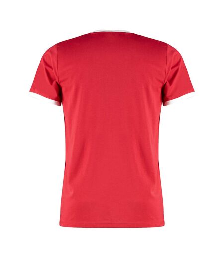 Kustom Kit Mens Ringer T-Shirt (Red/White)