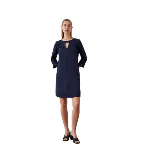 Principles Womens/Ladies Pleated Front Dress (Navy) - UTDH6044