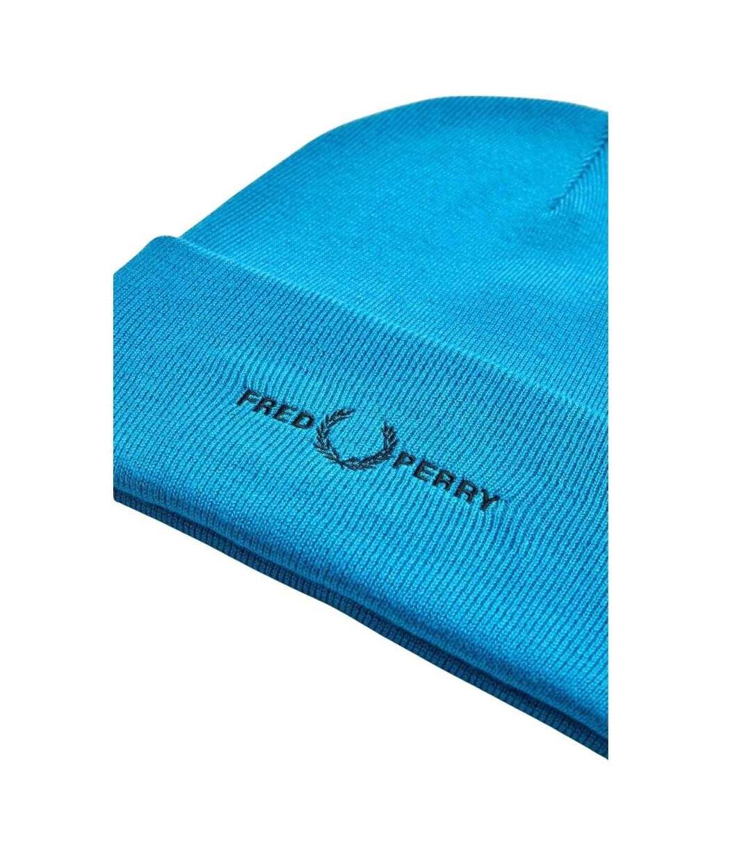 Bonnet Motif/style Logo Brodé Bleu Fred Perry-3