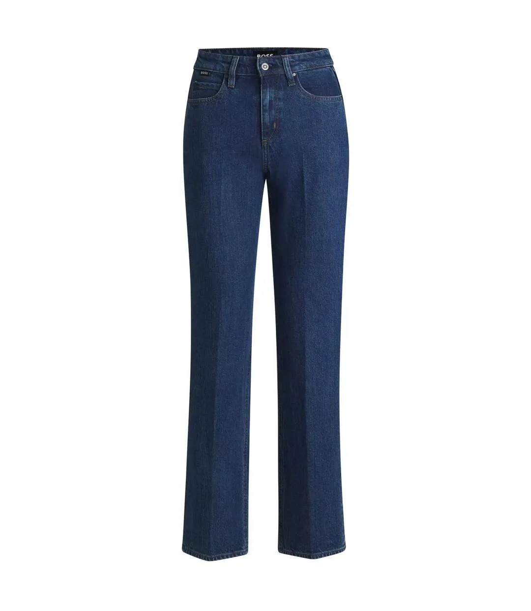 Womens/ladies Parkway 5 Pockets Straight Leg Jeans Blue Boss-2