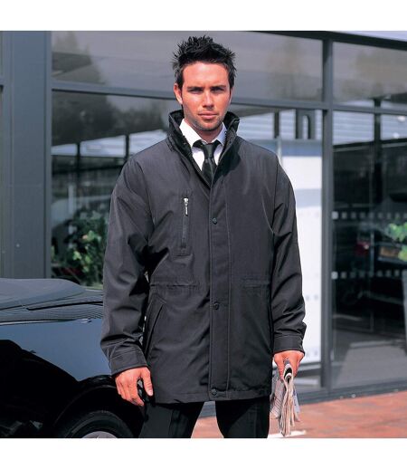Result Mens Premium City Executive Breathable Winter Coat (Black) - UTBC848