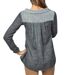 Pull Femmes Long Manches Gris avec Col Rond et Détails en Strass-2