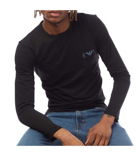 T-shirt Manches Longues Homme Noir Emporio Armani