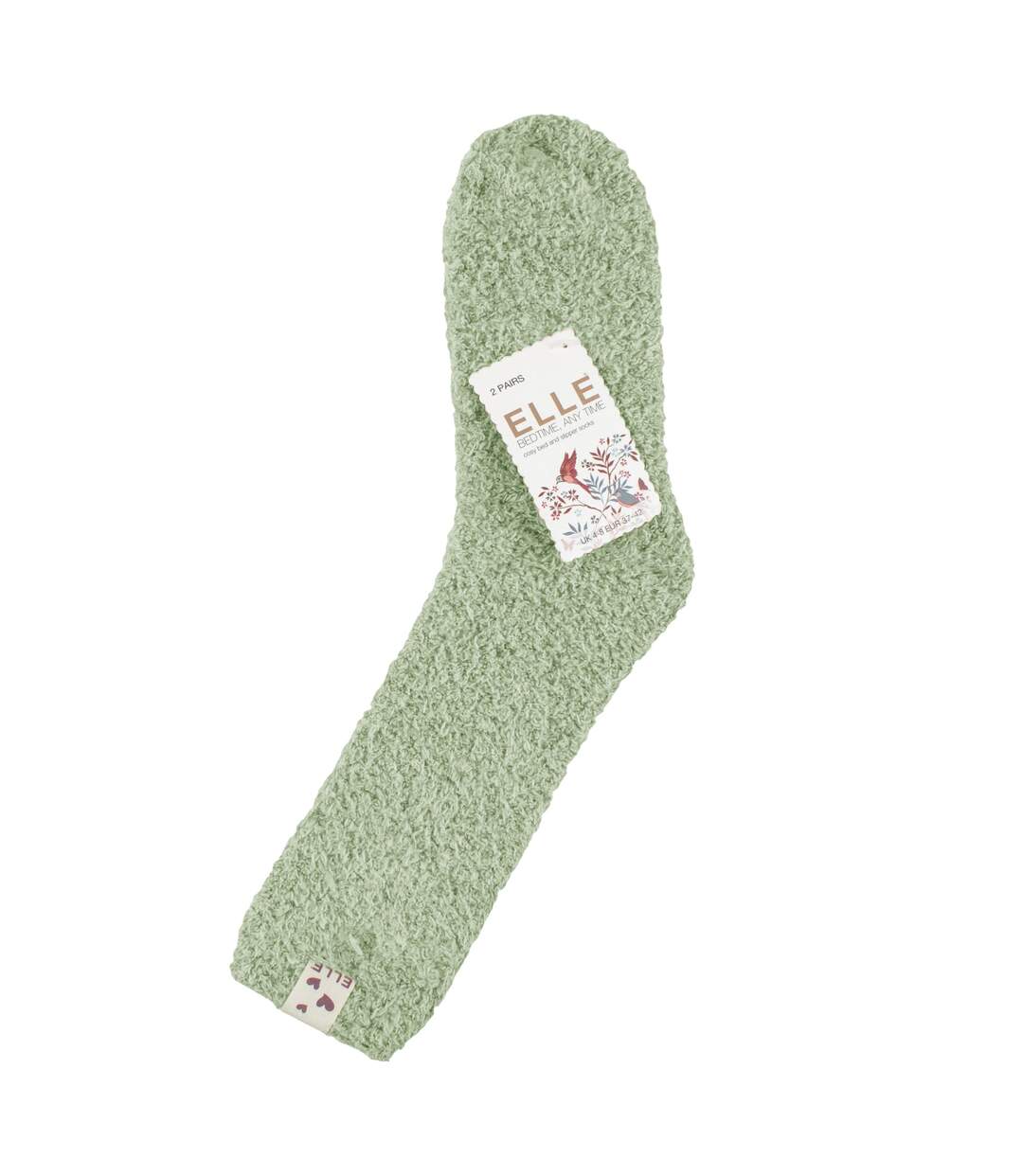 2 Pack Ladies Two Tone Cosy Bed and Home Socks - Warm Soft Relaxing Comfort-2