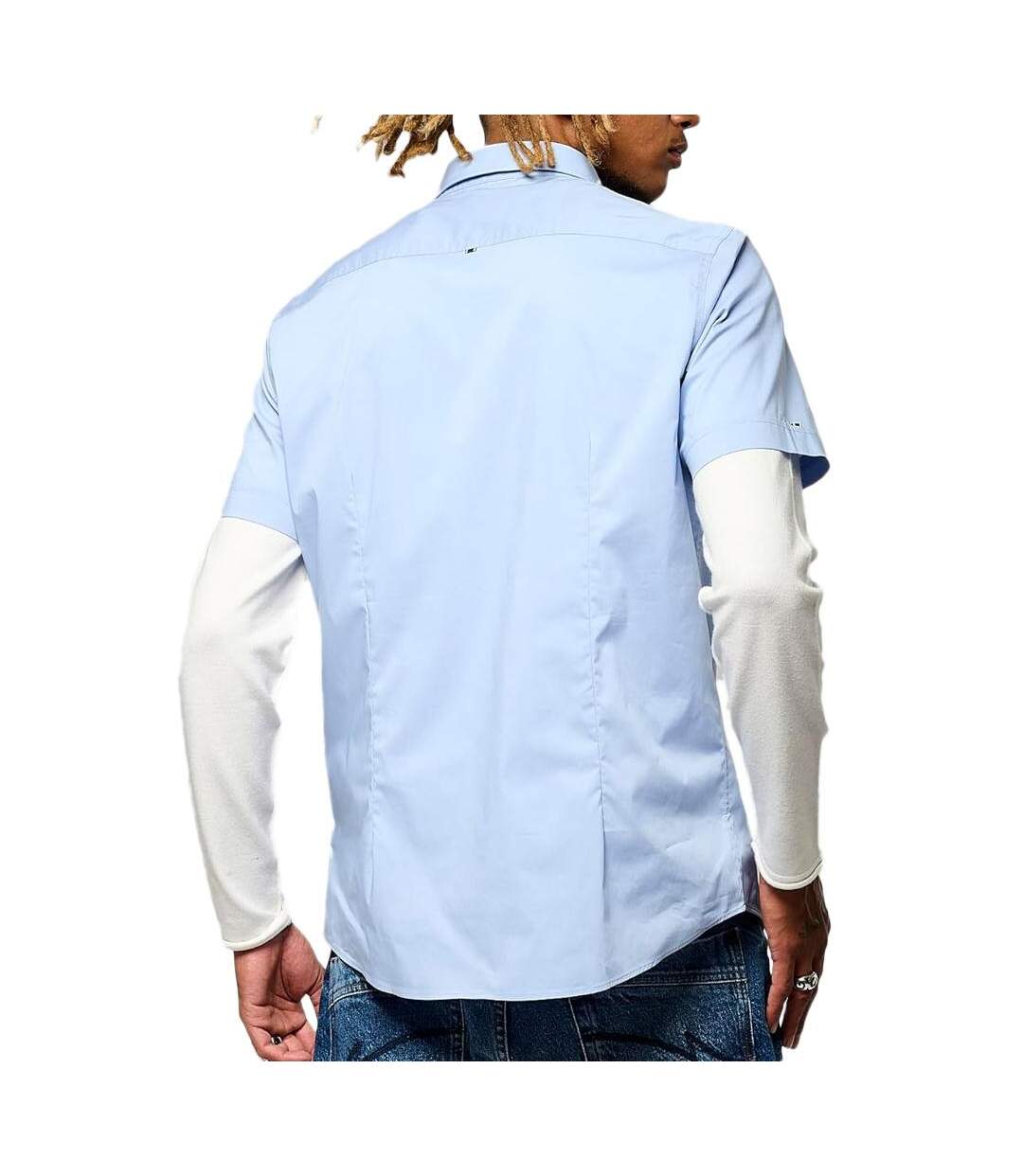 Chemise bleu homme kaporal koura-2