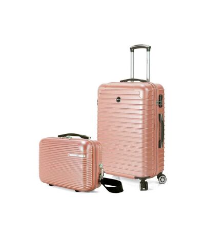 Benzi - Valise cabine + vanity Stripes - rose gold - 9674